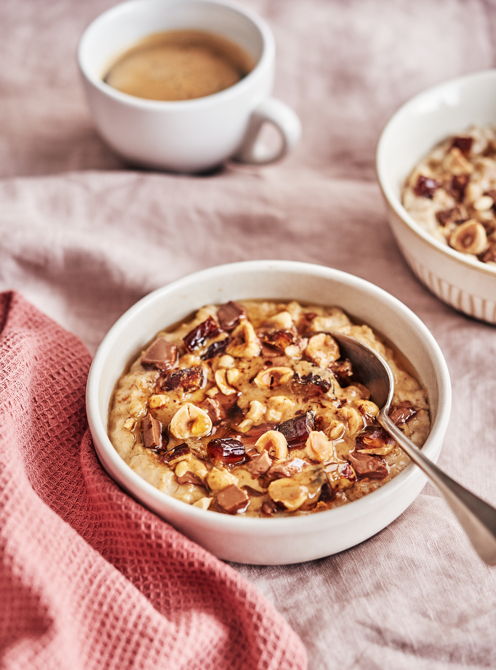 Cómo Hacer Avena Cremosa con Chocolate y Avellanas